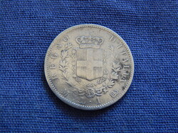 Olaszország 1 Lira 1863 M 0.835-ös ezüsz 5 g.