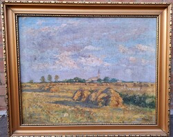 Lajos Szlányi (1869-1949) Szolnok Landscape