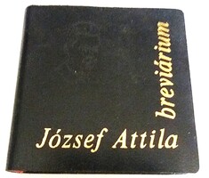1974. József Attila - BREVÁRIUM -MINIKÖNYV - bőrkötéses könyv - HIBÁTLAN -SZEGEDI NYOMDA