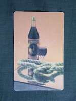 Kártyanaptár,Vermut likőr,Mór borgazdaság , 1988   (7)