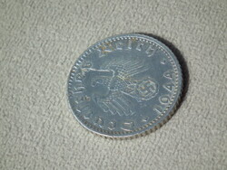Németország, horogkeresztes birodalmi 50 Pfennig (Reichspfennig), 1944 F