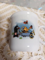 Kisvakond, talicskás mintával új Thun porcelán gyermek bögre