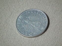 Németország, horogkeresztes birodalmi 50 Pfennig (Reichspfennig), 1943 B