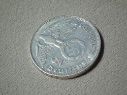 Németország, horogkeresztes ezüst birodalmi 2 Márka (Reichsmark), 1937 G