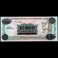 Nicaragua 10000 Cordobas 1989 P-158 UNC