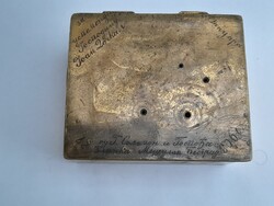 Antik 1903-as réz doboz