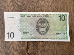 Holland-Antillák 10 Gulden 2003 UNC