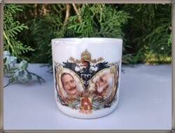Rare Imperial War-era Porcelain Cup, Small Mug with Franz Joseph