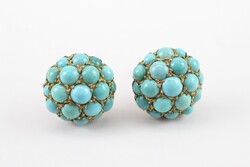Antique 9k Gold Earring with Turquoise