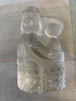 Bjorn Wiinblad Madonna és gyermek kristályüveg figura