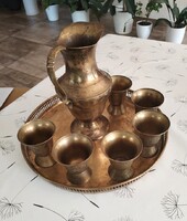Régi réz italos készlet, cca 2 kg