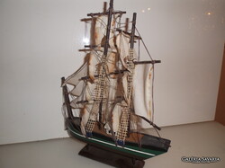 HAJÓ - 33 cm - FA - ANTIK - 33 x 24 x 8 cm - KÉZZEL KÉSZÍTETT - OSZTRÁK