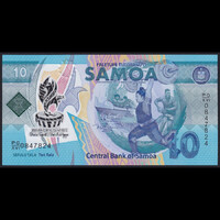 Szamoa 10 Tala 2019 P-W45 Polymer emlékbankjegy  UNC