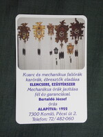 Kártyanaptár,Komló,Bertaldó József órás, 2004   (7)