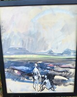 Soltra Elemér: Balaton -Játszó gyerekek (1960)