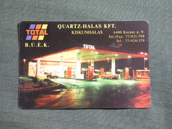 Kártyanaptár,Kiskunhalas,TOTAL benzinkút, 1999   (7)