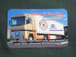 Kártyanaptár,Törökszentmiklós,Miklós Trans,Renault kamion, 2003   (7)