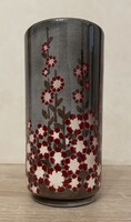 Zsolnay embossed round-stamped Art Nouveau colored cylinder vase from 1 Ft, no reserve!