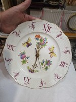 Herendi viktória mintás porcelán falióra