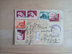 Croatian NDH 1944 Sarajevo Zagreb censored registered postage-due