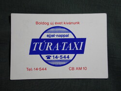 Kártyanaptár,Túra-Taxi,Budapest, 1990   (7)