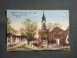 Képeslap,Budakeszi,Főutca, Kath. templom látkép,Neumann Márton kiadás,Budapest,1914-