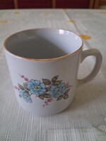 Ritka mintájú vadrózsás Zsolnay porcelán bögre- retro jelzett db