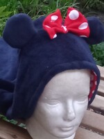 Minnie Mouse kapucnis, egér füles bolyhos gyerek felső 130/140 cm, Disney márka