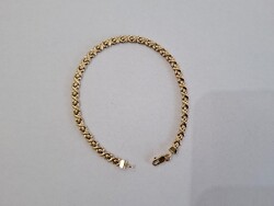 Új, 14 karátos, 3,87 g, X mintás arany karkötő (384.)