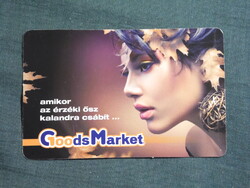 Kártyanaptár,Goods Market háztartási üzletek,női modell, 2014  (7)