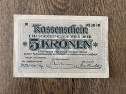Bécs 5 Korona 1918 F+