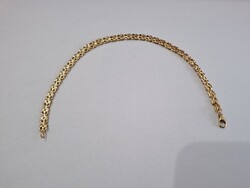 Új, 14 karátos, 3,54g, tulipános arany karkötő (380.)