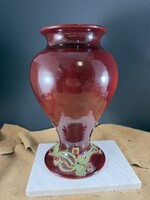 Gyönyörű bordó/burgundy szépséges kerámia váza