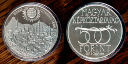 V 9757 Magyarország ezüst 500 forint 1986 Budavár visszavétele 300. évforduló Proof
