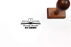 I love books ex libris stamp with own name