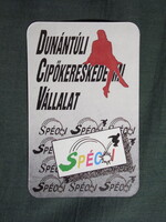 Kártyanaptár,Dunántúli cipőkereskedelmi vállalat,Pécs Spéci cipőboltok, 1991   (7)