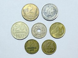 Európai érme 7 db belga lengyel csehszlovák szovjet CCCP horvát bolgár érme