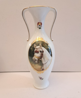 GYŰJTEMÉNYBE!! Ritka Herendi lovas porcelán váza