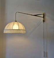 Ritka, különleges mid century modern,  hollywood regency réz fali lámpa