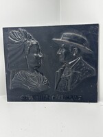 Különleges francia bronz dombormű – “Souvenir d’Alsace”