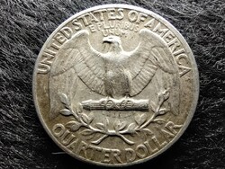 USA Washington silver quarter dollar .900 ezüst 0.25 Dollár 1964