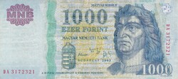 1.000 Forint 2005   A képen látható állapotban ( Forgalomból Kivont Bankjegy )