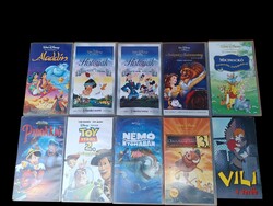 10db Mese VHS / Videó kazetta egyben - 9db Walt Disney + Vili a veréb