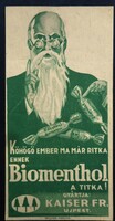Biomethol gyógycukorka reklám (számolócédula)