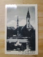 Szlovákia,Losonc,Róm. kat. és ref. templom az Országzászlóval, Weinstock kiadás, postatiszta