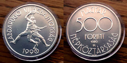 W 0812 Magyarország ezüst 500 forint 1989	Labdarúgó Világbajnokság Olaszország