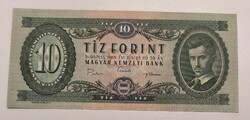 1969-es 10 forintos bankjegy – hajtatlan állapot.