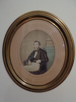 1855 akvarell férfi portré