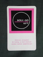 Kártyanaptár,Bóly-Gó Kft.,Bóly, 1991   (7)