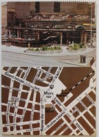 Képeslap, Skála Metró, Marx tér, térkép  (P4)